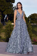 Vestido con estampado 3D floral y brillo J838 de Ladivine