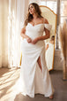 Vestido crepe hombros descubiertos de Ladivine KV1057WC