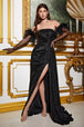 Vestido sin tirantes metálicos con guantes KV1091 de Ladivine